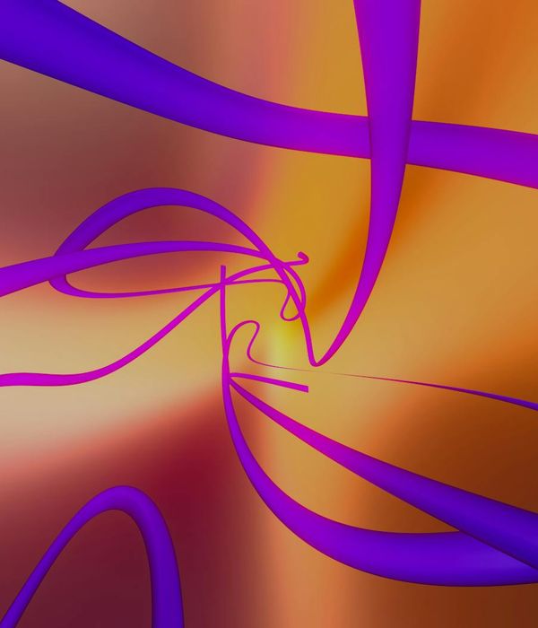 Abstract blue geometric lines representing fluid body movement